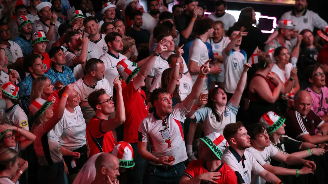 Fan zones have been popular in England throughout the World Cup. 	