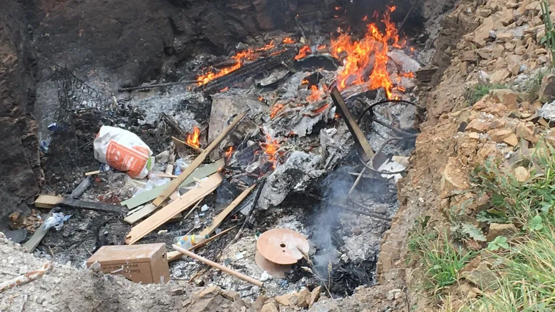 Household waste on Sark is being burnt at Les Laches (32614748)