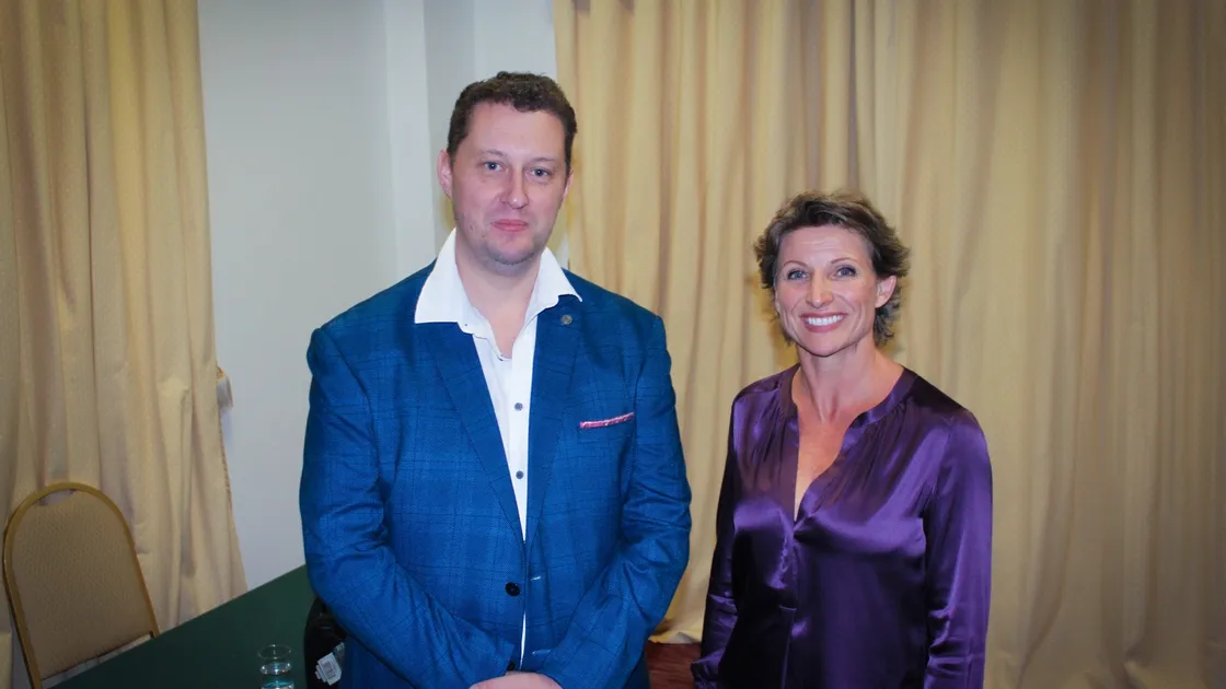 Dr Scott Mitchell of the Emergency Department at the PEH and Laura Anderson, who organised the Covid Conversations event at Les Cotils. (30008024)