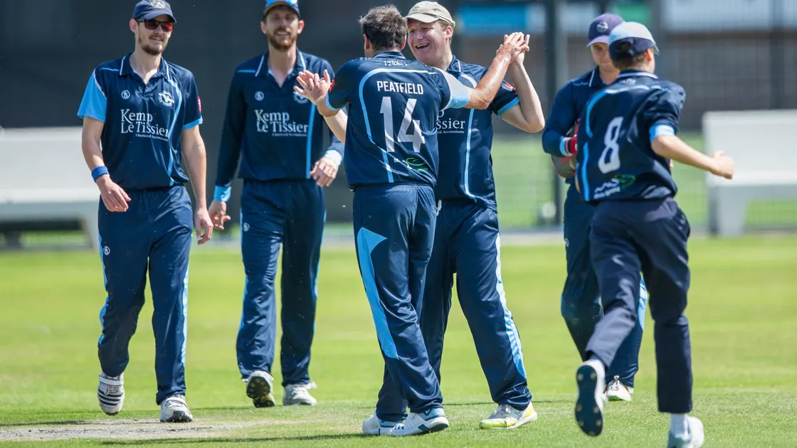 Will Peatfield is congratulated by Tom Veillard. (Picture by Martin Gray, 25086504)