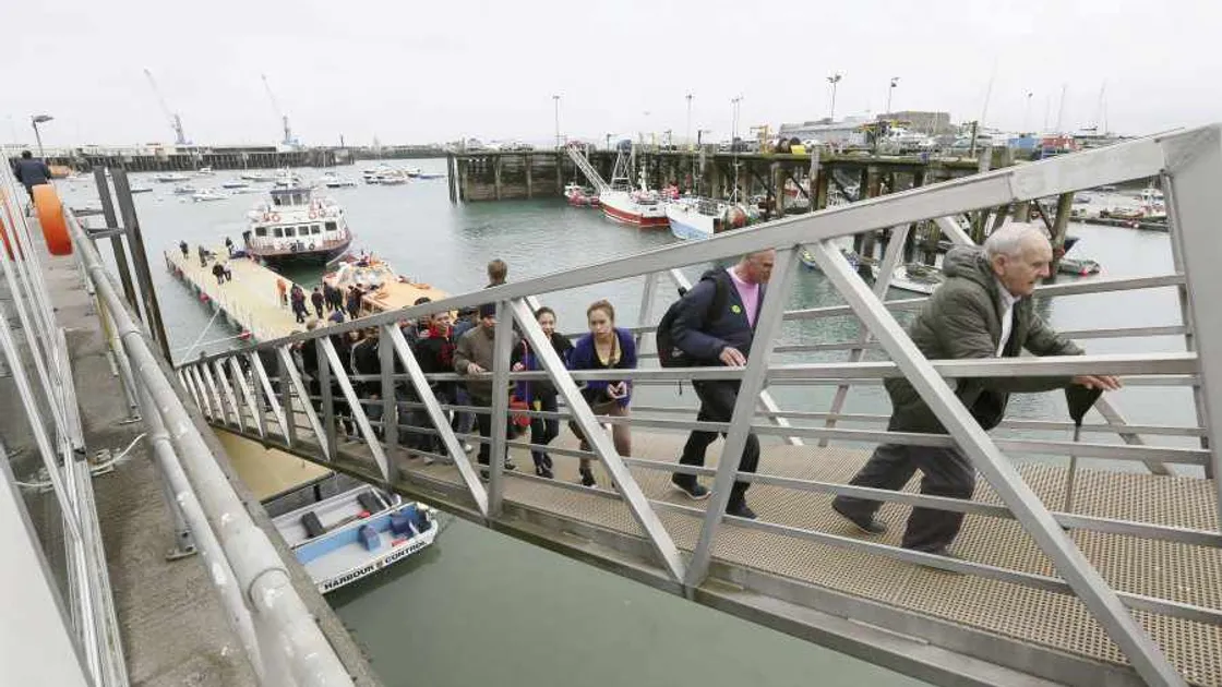 Steep ramp is a struggle for some of Oriana's passengers