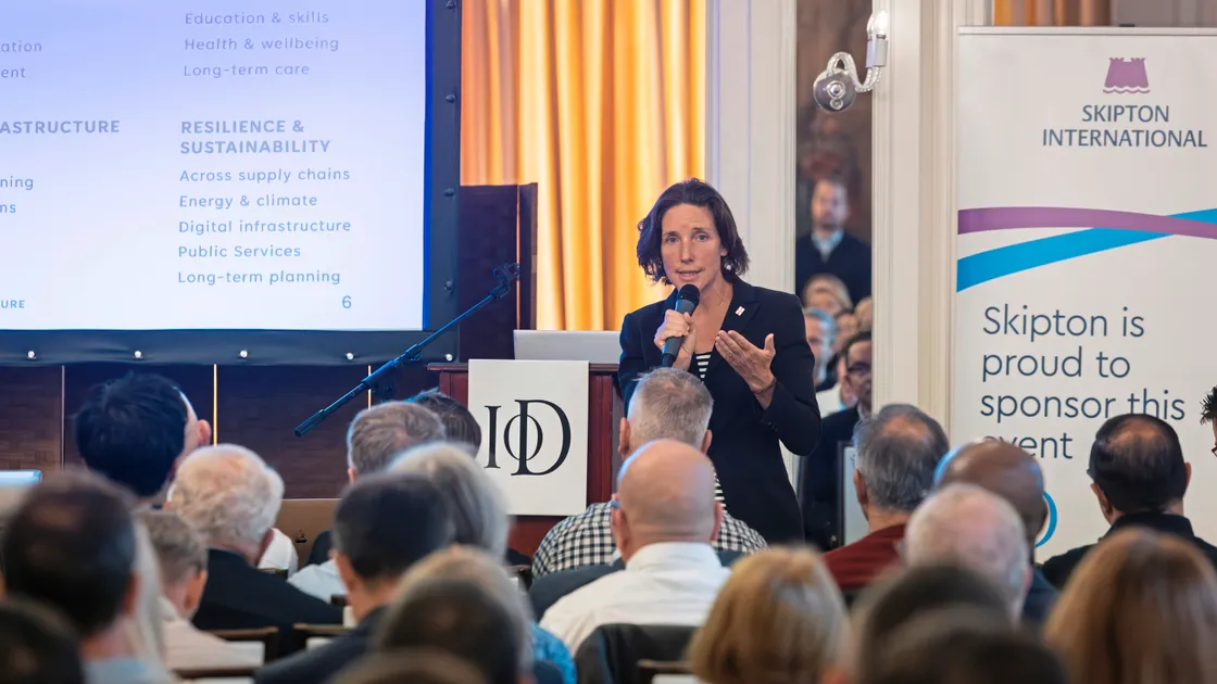 P&R president Lindsay de Sausmarez was speaking at a breakfast event hosted by the Institute of Directors at the OGH