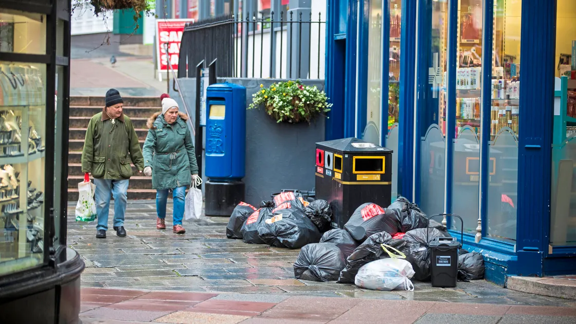 Following the introduction of stickers for rubbish bags many have not been collected due to people putting them out without stickers or with the wrong type. (Picture by Peter Frankland, 23805483)