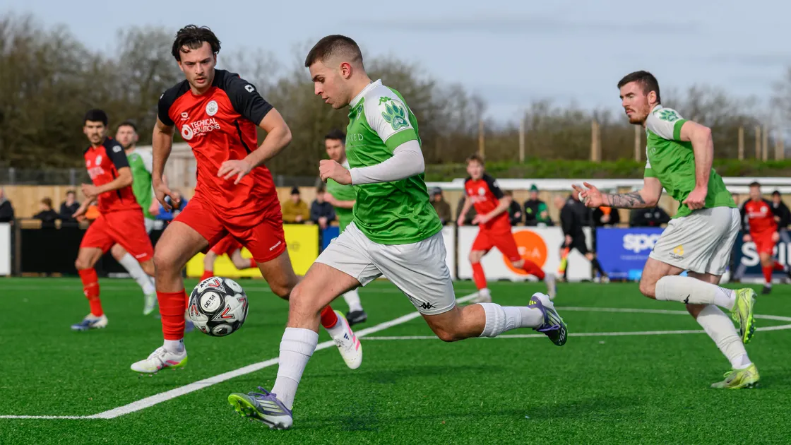 GFC travel to promotion rivals Horsham YM today in the first of two big clashes at the top of the SCFL table