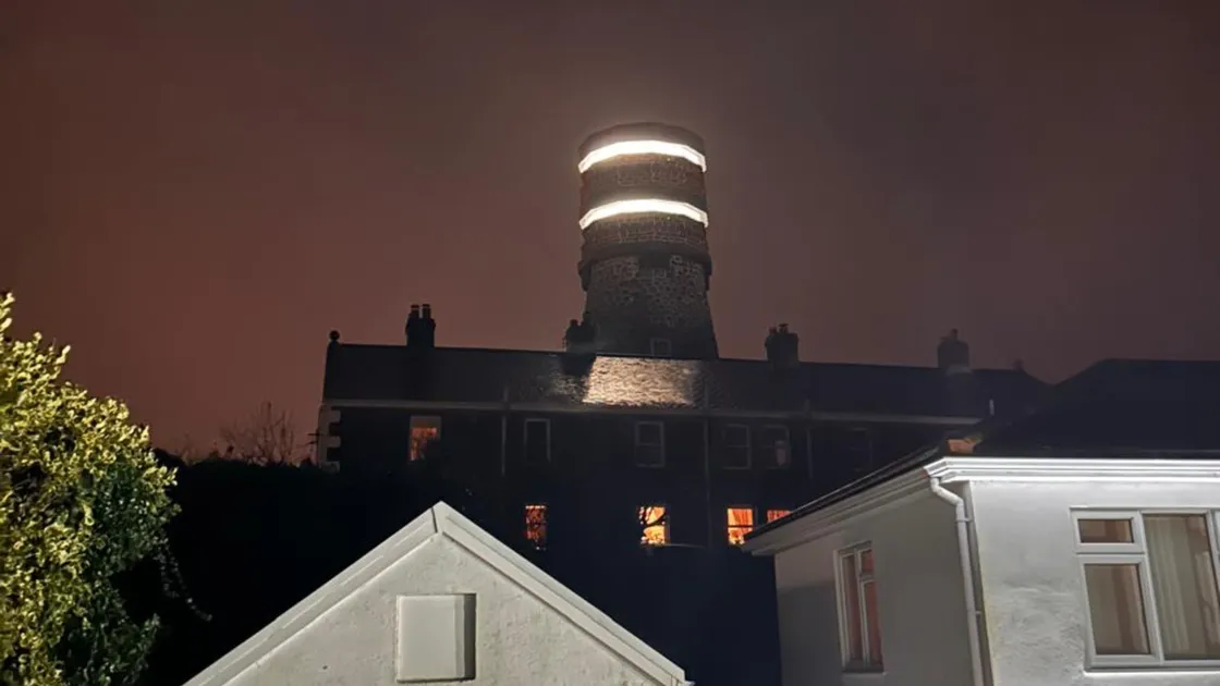 Work is continuing on the site currently, including on staircases inside the mill, which has also been lit from the inside for the first time in recent evenings