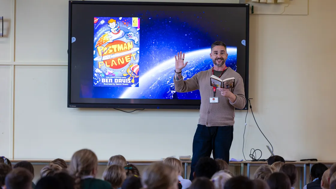 Former stand-up comedian, now author, Ben Davis was at the Guille-Alles Library yesterday for its annual Book Week.				 		 (Picture by Peter Frankland, 34978546)