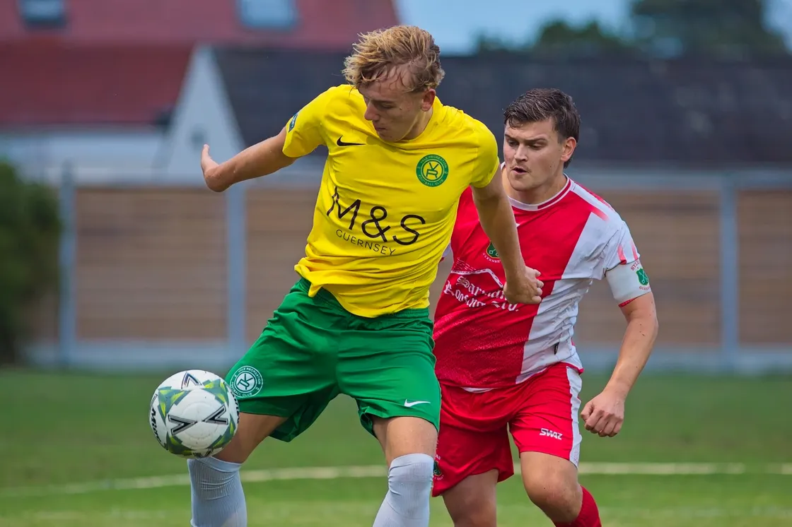 Alfie Torode is closed down by Sylvans captain James Ravenscroft.