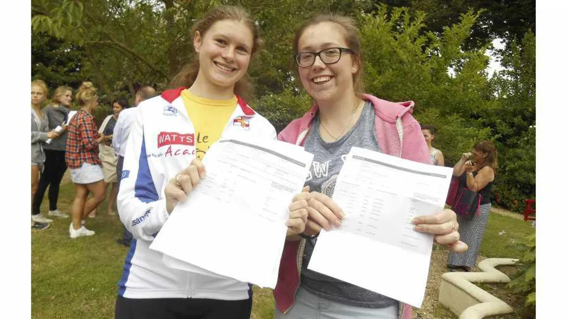 Blanchelande students Heather Despres, 15 and Kerry Goracy, 16.