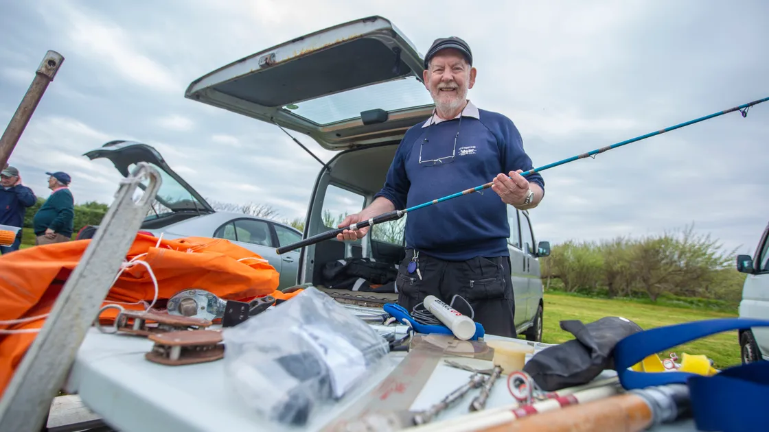 Jeremy Witham at the Guernsey Boat Owners’ Association boot sale at Beaucette Marina. (Picture by Peter Frankland, 32036555)
