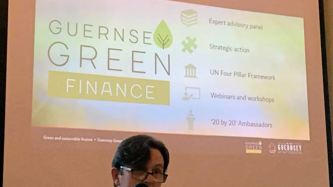 Andy Sloan at the launch of Guernsey Green Finance.. (28337430)
