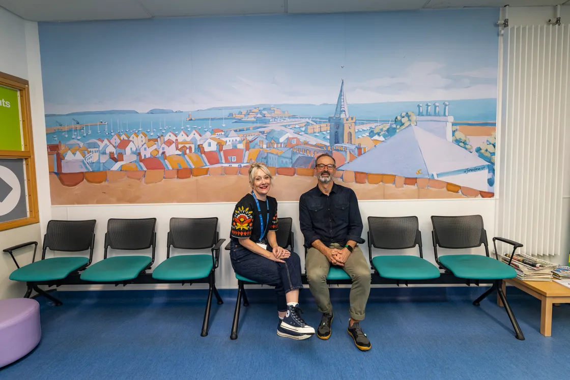 James Colmer with head of creative health Lottie Rowan.