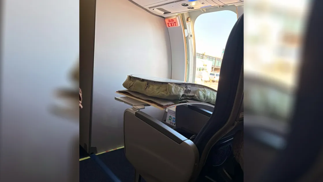 The incident occurred on the ground in Manchester, before the last flight’s departure on Sunday.