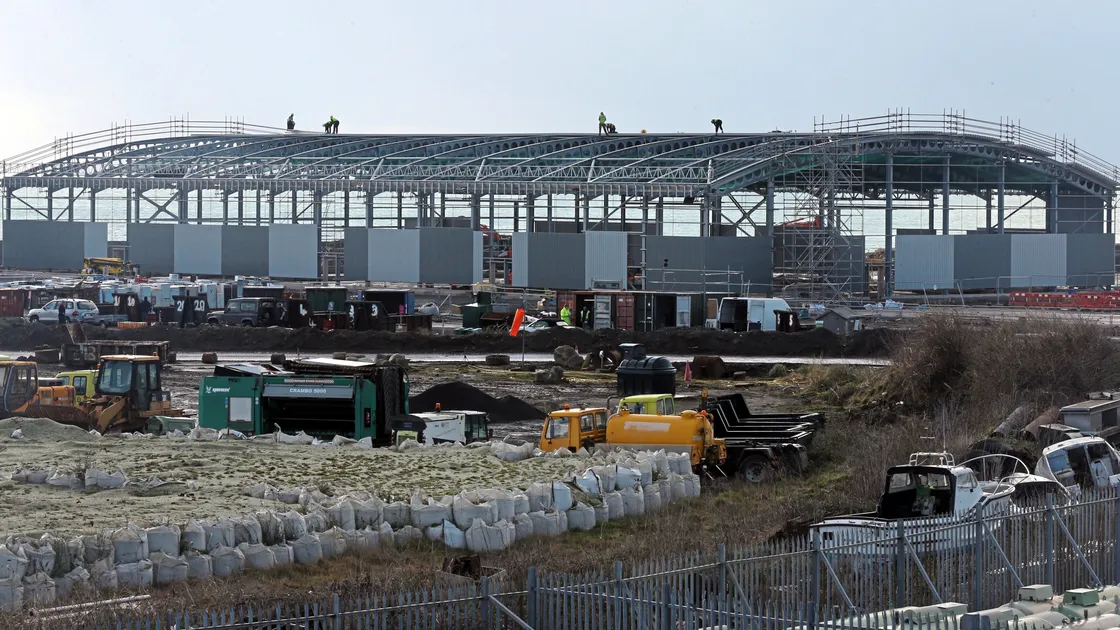The waste transfer station at Longue Hougue taking shape.
(Picture by Steve Sarre, 20862778)