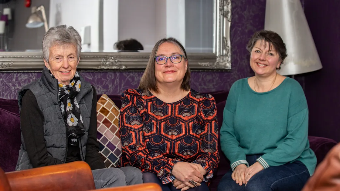 The chief executive of the Samaritans, Julie Bentley, centre, was in the island to mark 60 years since the first help call was taken in Guernsey. Pictured with her are Sarah Bamford, left, founding member of Talking Benches, and Jo Cottell, Samaritans volunteer and chief executive of mental health charity Guernsey Mind. (Picture by Sophie Rabey, 31920311)