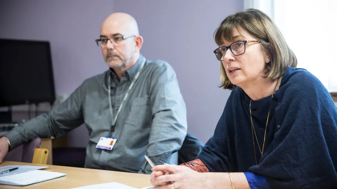 RCN convenor Kenny Lloyd and regional director Patricia Marquis. (Picture by Adrian Miller, 29068009)