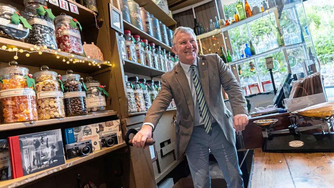 Sir Richard Cripwell opened the National Trust Victorian Shop in Cornet Street