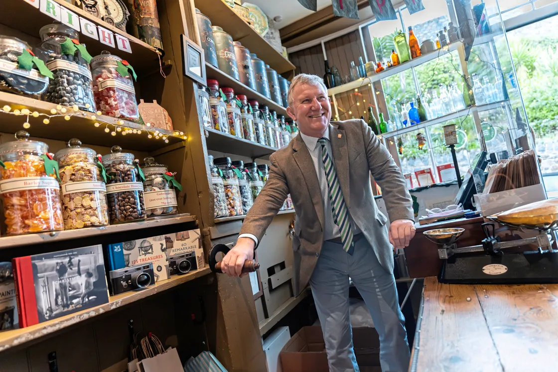 Sir Richard Cripwell opened the National Trust Victorian Shop in Cornet Street