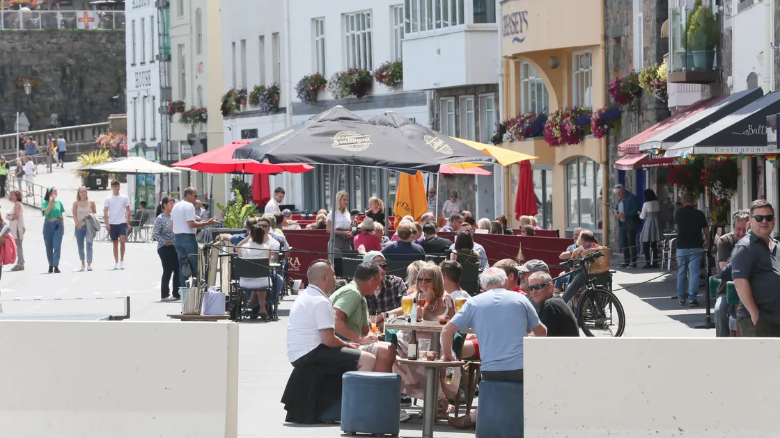 Al fresco dining on The Quay in June last year. This year's trial, which will run until October, will see the road remain open.(Picture by Adrian Miller, 29496301)