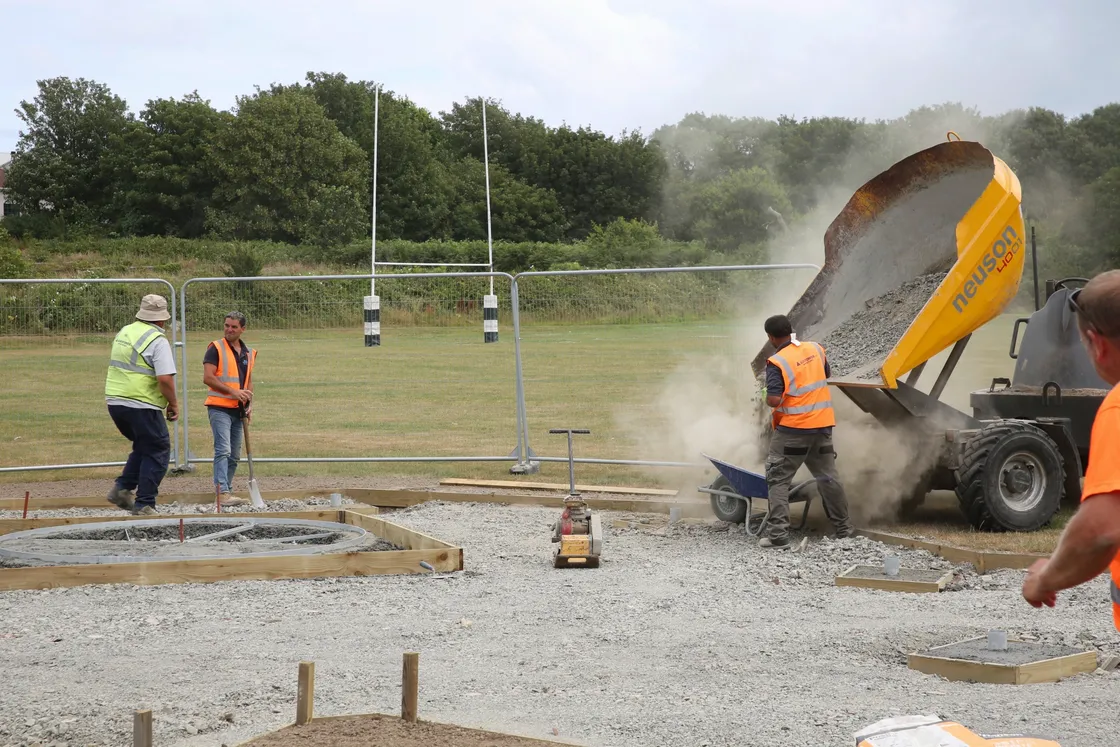 Pic by Adrian Miller 18-07-19.Footes Lane Track work going on laying new running track etc.. (25275681)