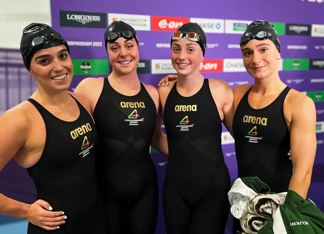 Guernsey’s swimmers at the 2022 Commonwealth Games in Birmingham.