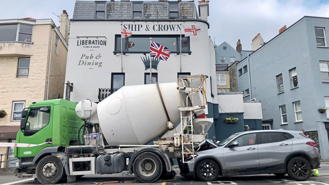 The crash along the town seafront, opposite the Ship and Crown pub, involved a BMW car which collided with the back of a cement lorry. (Picture by Peter Frankland, 33718244)
