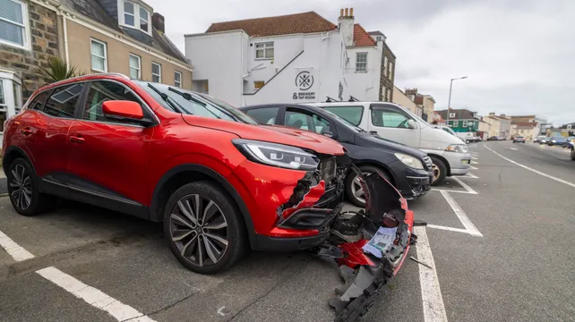 Driver arrested after hitting three parked vehicles