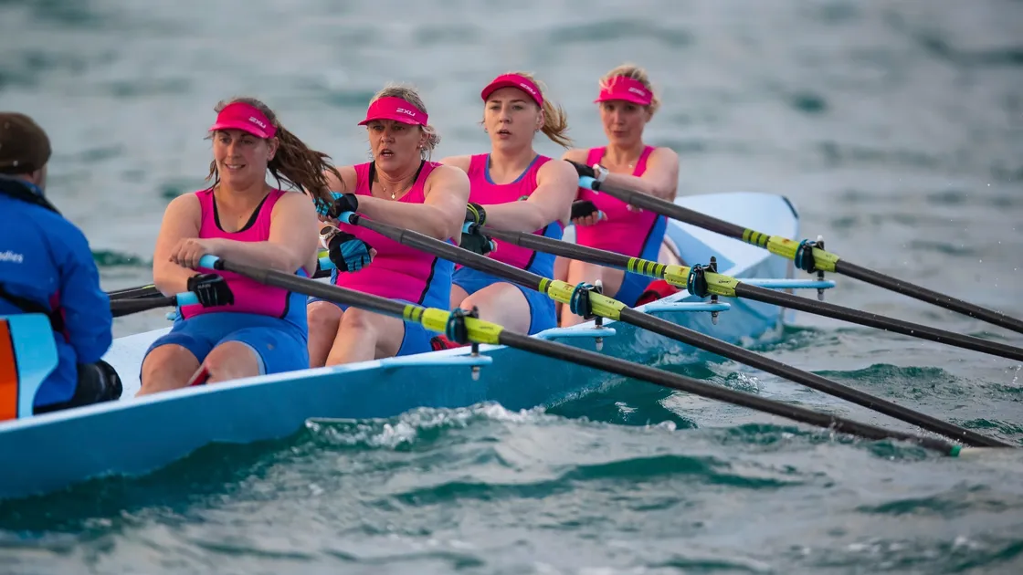 Sarnian crew Out Of The Blue won the women's quads class. (Picture by Martin Gray, 29555040)
