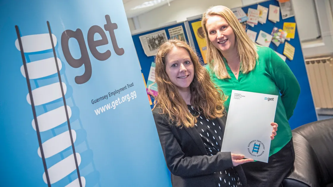 Chief executive of the Guernsey Employment Trust Nikki Ioannou-Droushiotis, left, and Employment development manager Elaine Strappini.(Picture by Peter Frankland, 23805373)