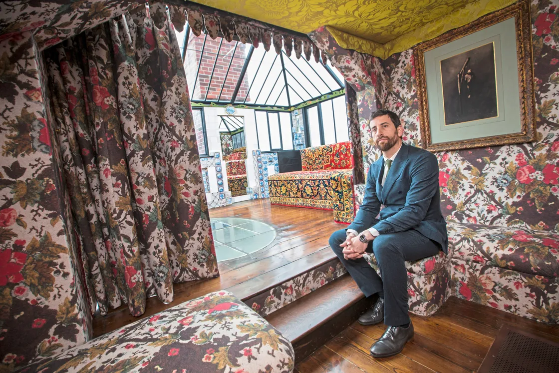 Project architect Riccardo Giordano in the entrance to what he called the look-out (Pictures by Peter Frankland, 24329872)