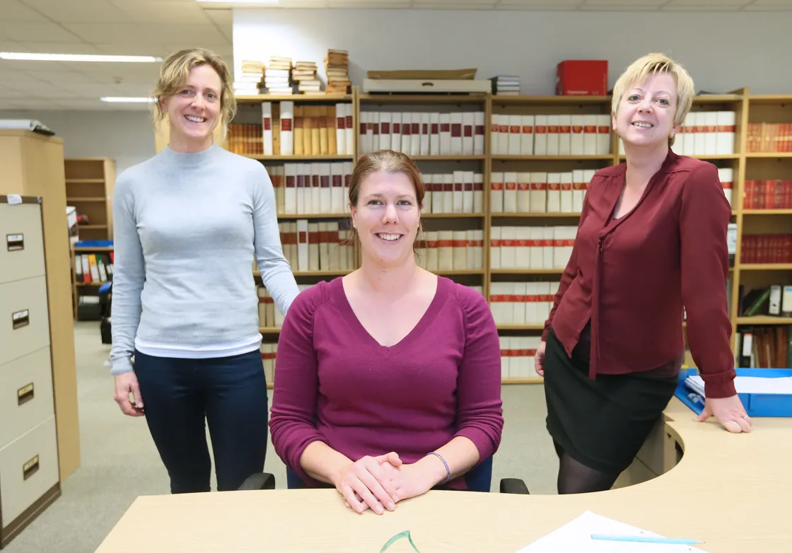 The census team was nominated in the innovation category for the 2015 Awards for Achievement. Left to right: Amy Critchlow, Helen Walton and Nicky Laine.