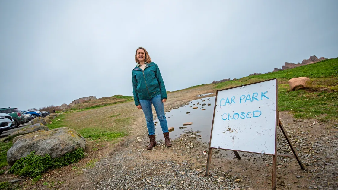 Senior natural environment officer Julia Henney at Grandes Rocques. (Picture by Peter Frankland, 33085168)
