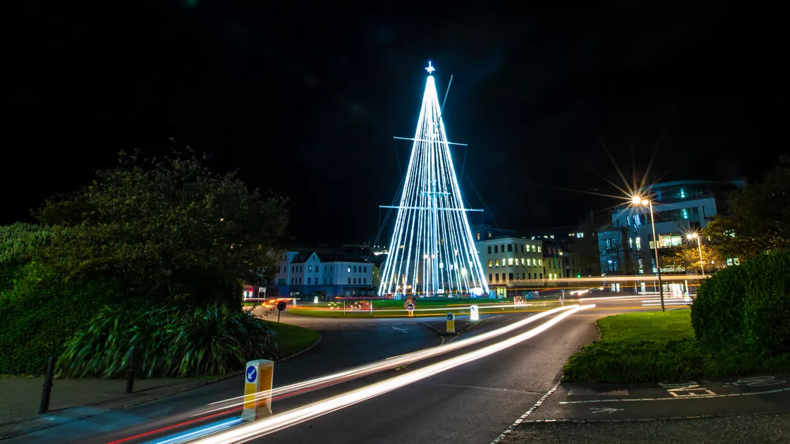 The Tree of Joy has returned to a full light display after storm damage was repaired. (Picture by Peter Frankland, 30280490)
