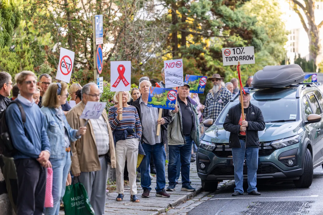 Protesters make their voices heard again ahead of tax debate