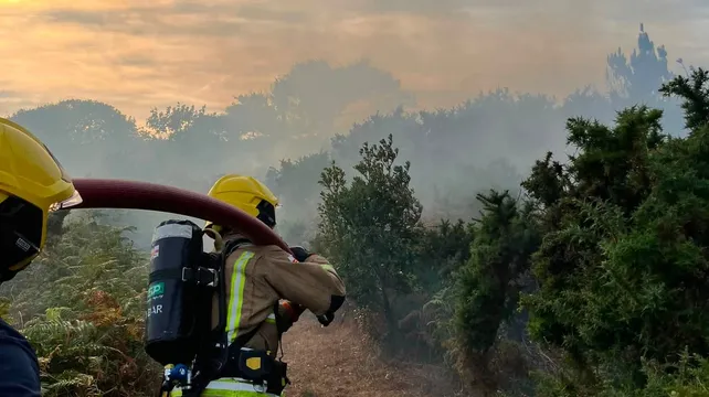 La Corbiere pine fire needs 800m of hose reel to quell