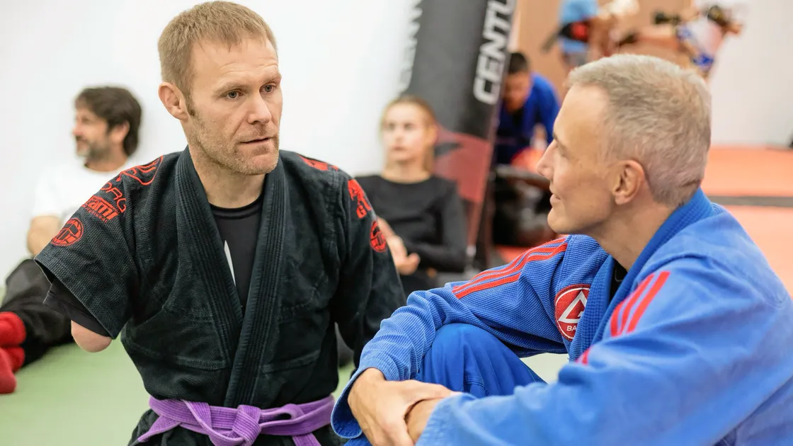 Mark Ormrod (left) with head instructor Chris Goldsbrough