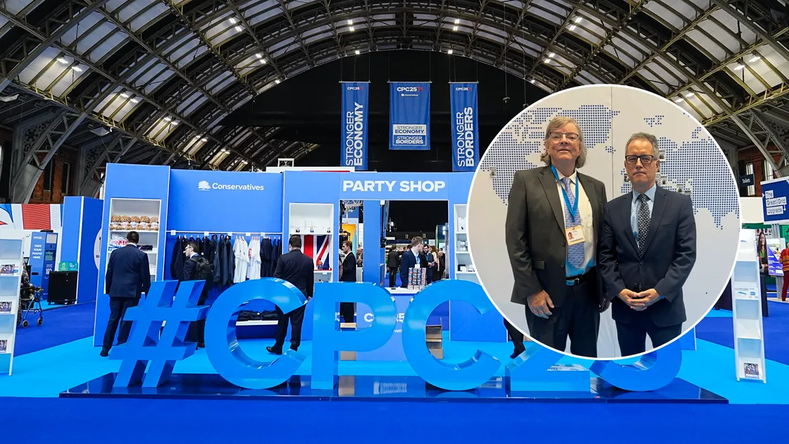 Deputy Parkinson with Joseph Garcia, the deputy chief minister of Gibraltar, when they met at the Conservative Party annual conference last week