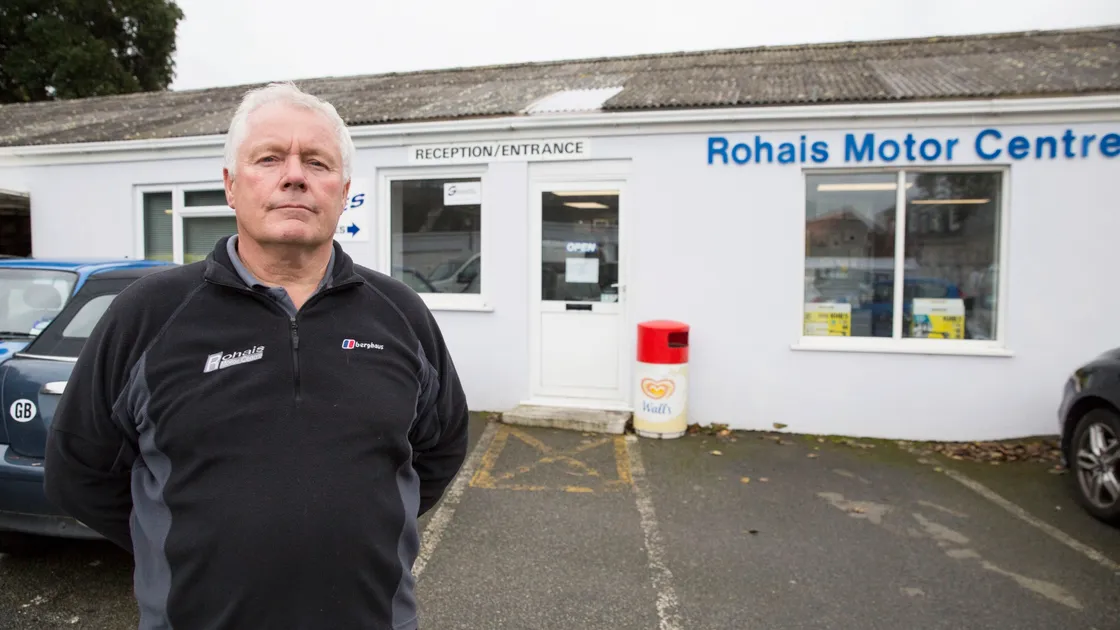 Pic by Adrian Miller 14-10-19      .Rohais Motor Centre.The shop was broken into and a car was stolen..Owner Mark Sauvarin. (26062395)