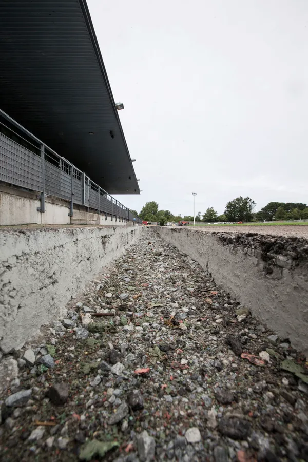 Pic by Adrian Miller 18-07-19.Footes Lane Track work going on laying new running track etc.. (25275674)
