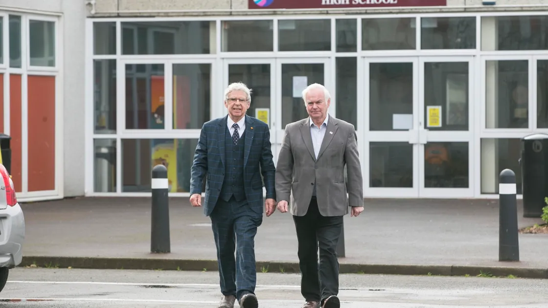 Deputies David De Lisle, left, and Paul Le Pelley have a plan for a three- school model. (Picture by Adrian Miller, 27224614)