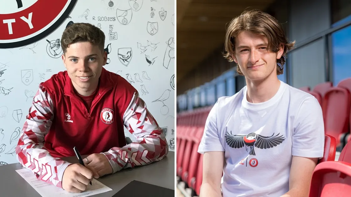 Guernsey teenagers Ben Acey, left, and Tim Ap Sion have signed for Bristol City. (30817721)