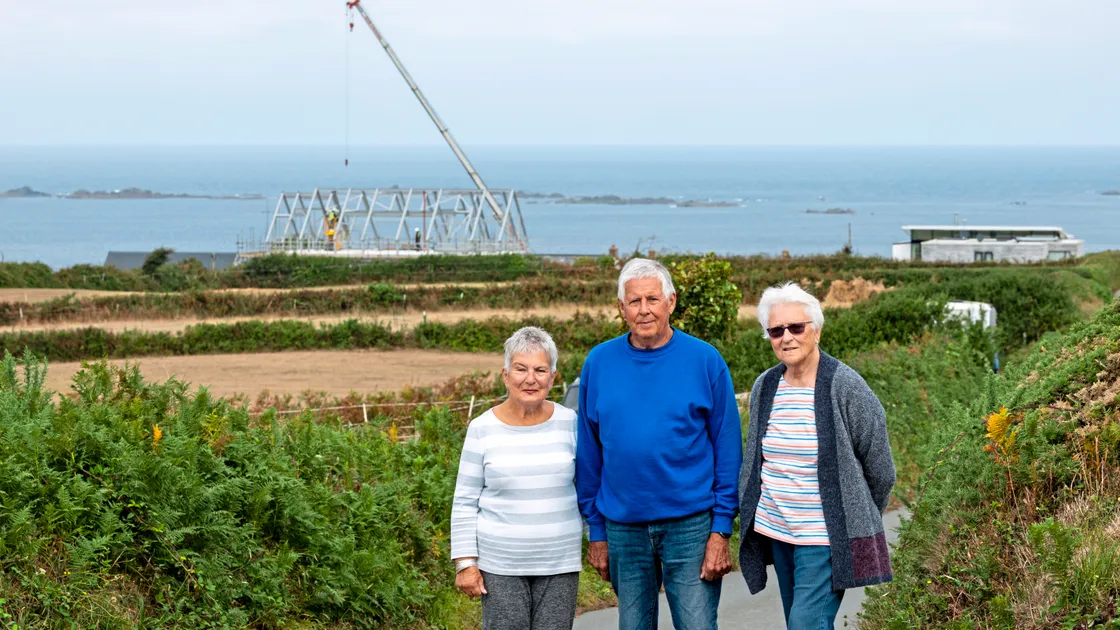 Left to right: Joy Le Couteur, George Le Couteur and Pam Stansfield