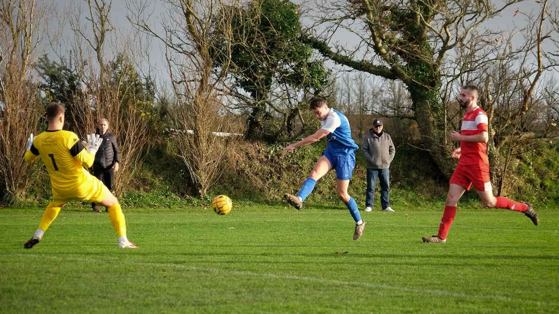 Luke Ogier grabbed two goals for Rovers with Martin Savident getting the other at St Peter’s. (Picture by Jason Friend, 33838046)
