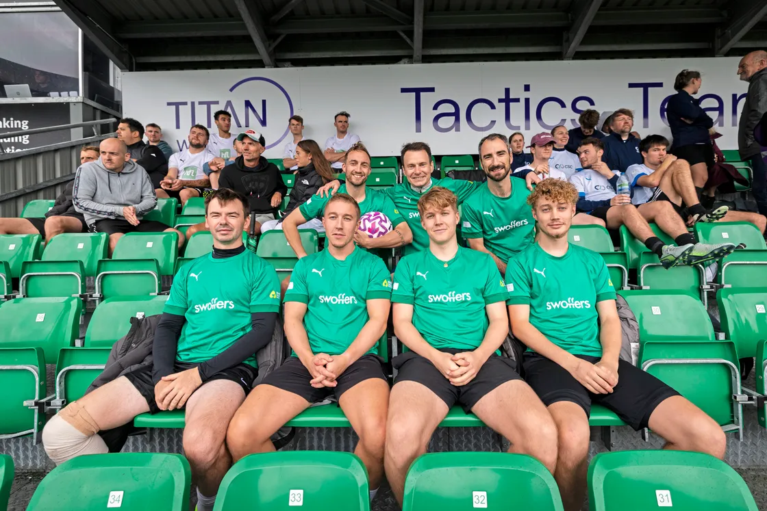 The Swoffers team. Left to right from front, Niall Kamwort, Luc Mansell, Ethan Mansell and Owaine Mansell. Back, Scott Green, Simon Martin and Stephen Wilson