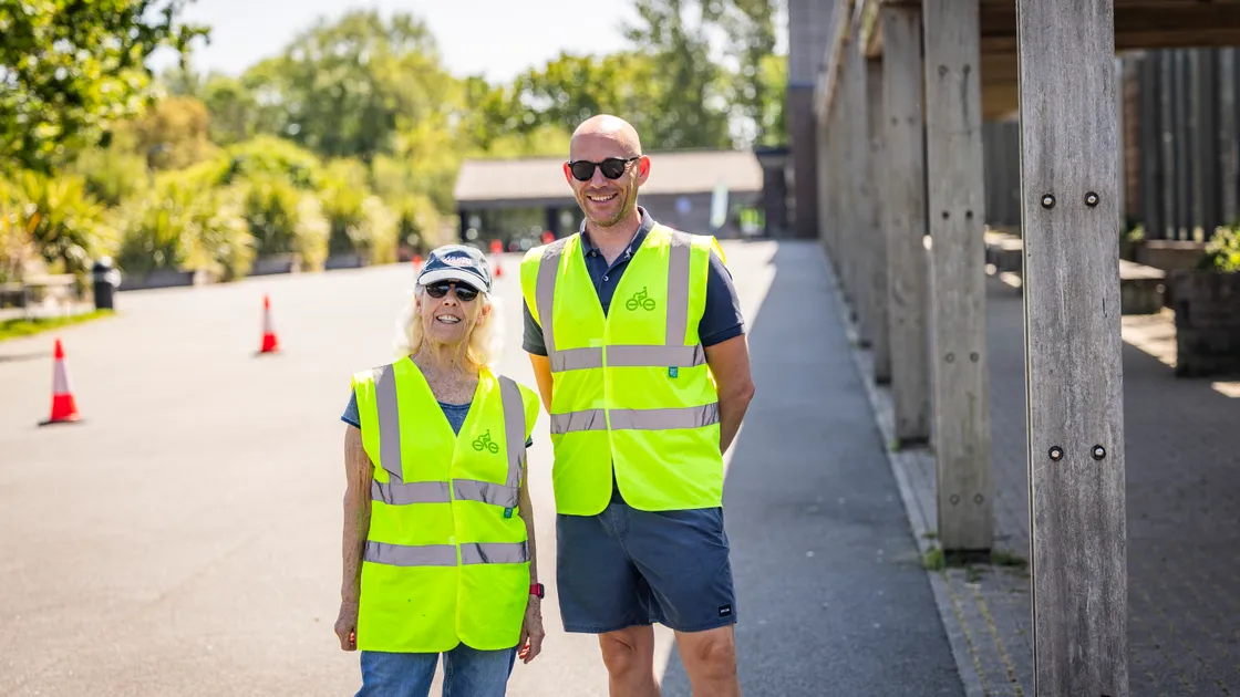 Wheels for You volunteers Jo Grimshaw and Dan Guillemette. 				 (Picture by Sophie Rabey, 34767927)