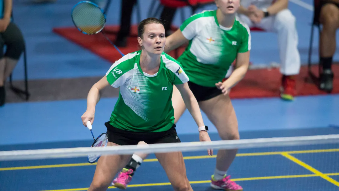 Elena Johnson and Chloe Le Tissier in action at the Gibraltar 2019 Island Games. Both have targeted selection for the Birmingham 2022 Commonwealth Games. (Picture by Peter Frankland, 30233487)