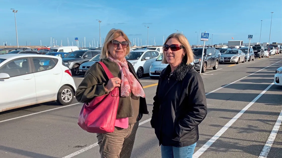 Cathy Seabrook, right, has noticed how much more difficult it has become to park in Town, but was lucky on North Beach on this occasion. Friend Sue Dickinson said she drove to Town rarely because of the amount of traffic and lack of parking. (Picture by Tom Porter, 32916638)