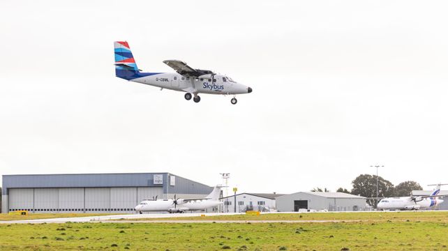 Boss of Aurigny’s partner airline Skybus leaves post