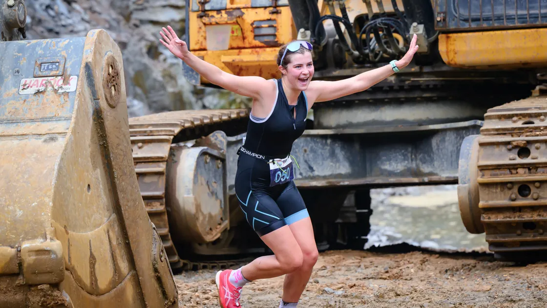 Sword took top woman not only at the triathlon qualifying event in August but, on either side, the Guernsey Marathon and Granite 100. (Picture by Andrew Le Poidevin)