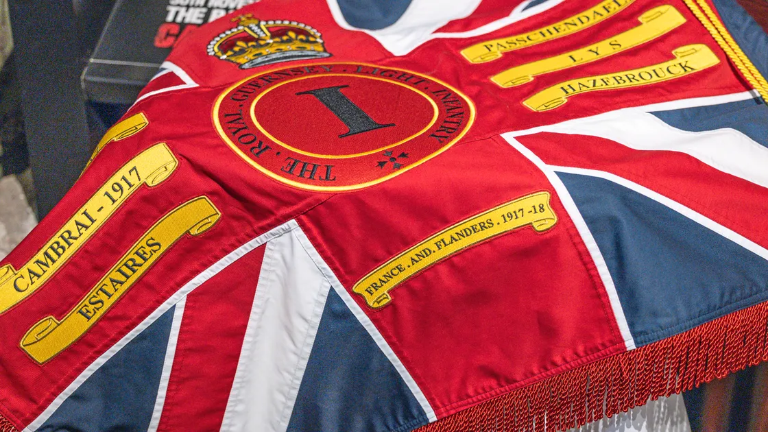 These newly made regimental colours have been constructed using traditional materials and techniques