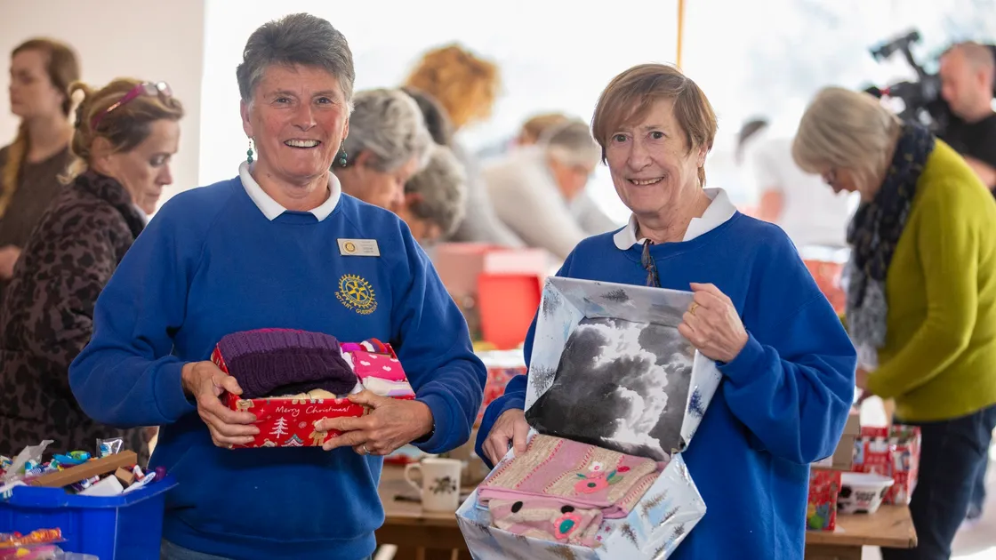 Rotary Guernesiais members, left to right, Hannah Laidlow, shoebox co-ordinator and head of service, with Ann Outram, PR officer. (30156966)